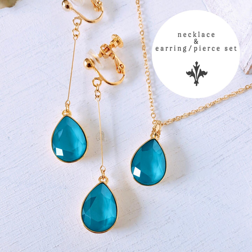 お得なセット】スワロネックレス＆イヤリング(ピアス)アクセサリー