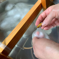 手つむぎ真綿の手織りストール 7枚目の画像