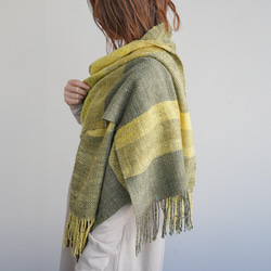 手つむぎ真綿の手織りストール 3枚目の画像