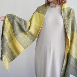 手つむぎ真綿の手織りストール 14枚目の画像