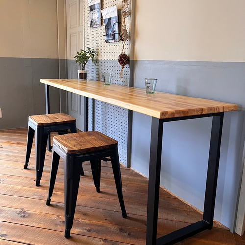 大ヒット商品！！あなただけのカウンターテーブルロ型アイアン脚 1800