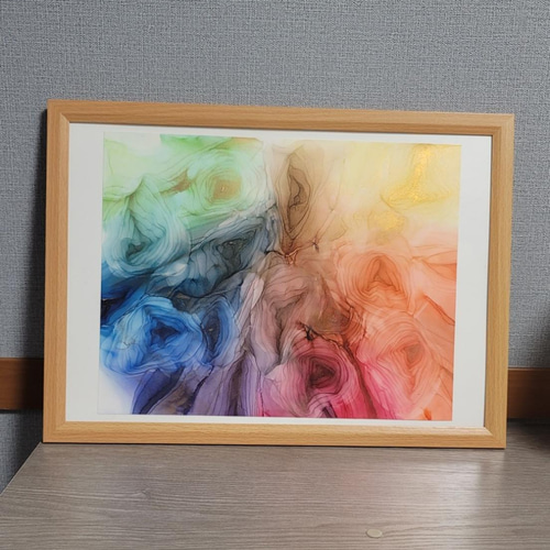 インテリア アルコールインクアート 原画 (サイズ348mm×272mm