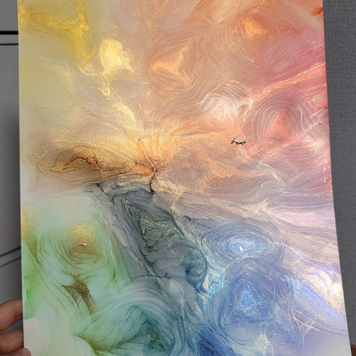インテリア アルコールインクアート 原画 (サイズ348mm×272mm