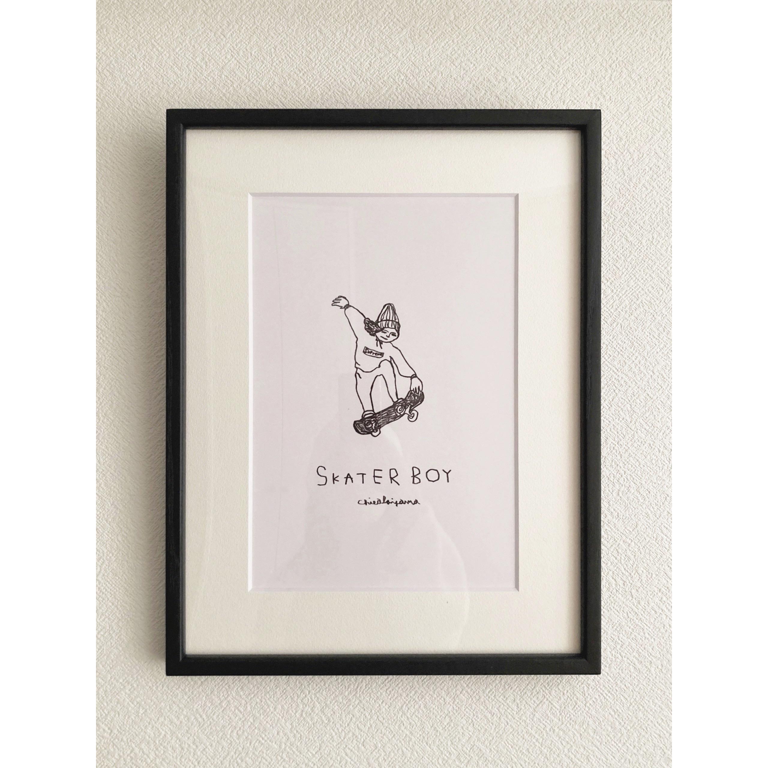 【額装こみ】SKATER BOY オリジナルアート