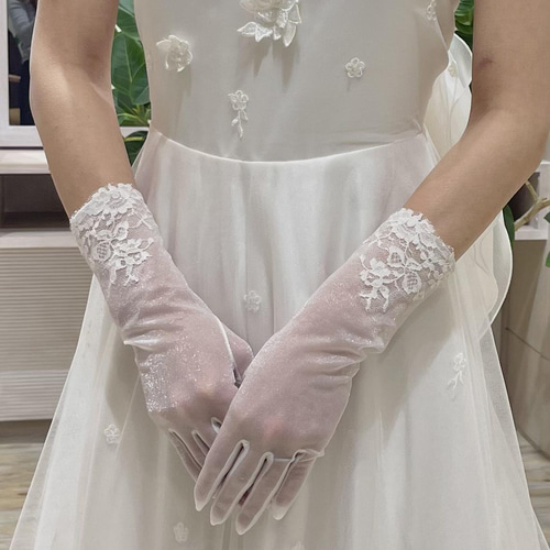 ♡ﾙﾘｱﾝｵﾘｼﾞﾅﾙ♡気品溢れる優美なミディアムグローブ ウェディング