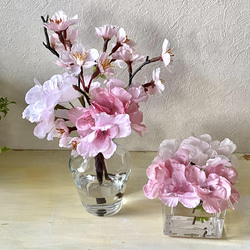 ラッピング無料！3種の桜M マジカルウォーター フラワーインテリア 新築祝 出産祝 春 ギフト 13枚目の画像
