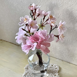 ラッピング無料！3種の桜M マジカルウォーター フラワーインテリア 新築祝 出産祝 春 ギフト 5枚目の画像