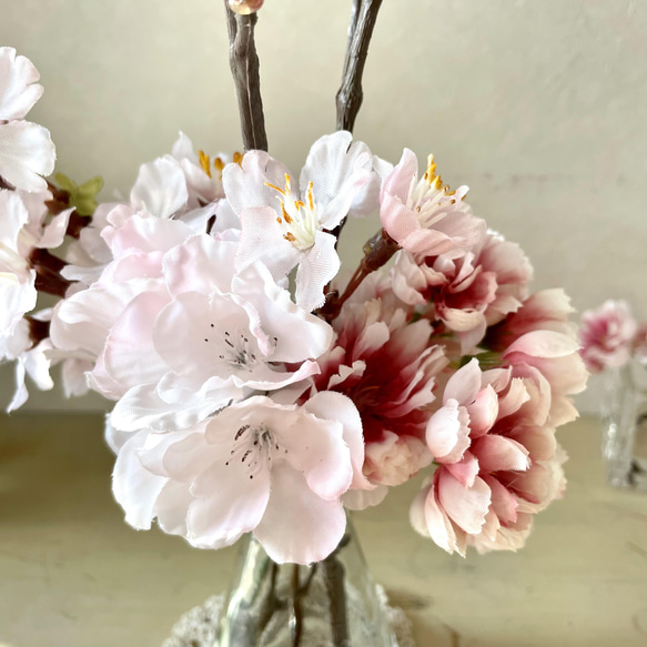 ラッピング無料！3種の桜L マジカルウォーター フラワーインテリア 新築祝 出産祝 春 ギフト 5枚目の画像