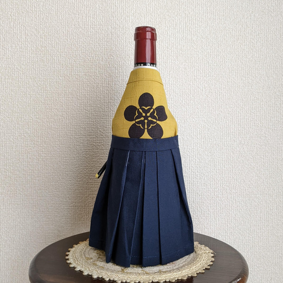 剣士　家紋　ボトル着物　ワインボトル　日本酒 3枚目の画像