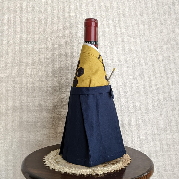剣士　家紋　ボトル着物　ワインボトル　日本酒 4枚目の画像