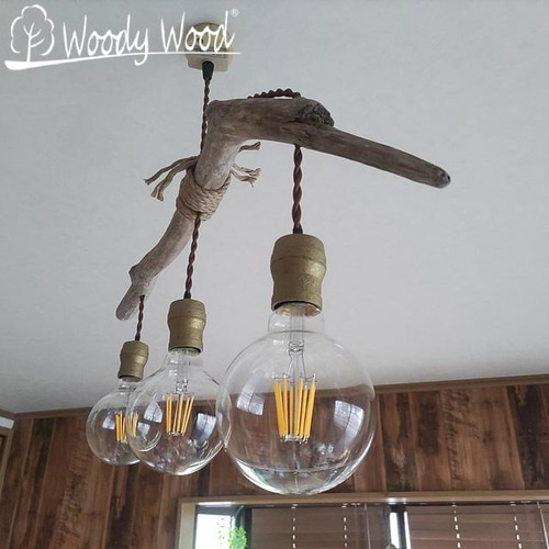 375 ペンダントライト 照明 電気 おしゃれ 流木 かわいい ライト 天井