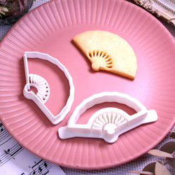 扇子 イジェクタ付きクッキー型 2枚目の画像
