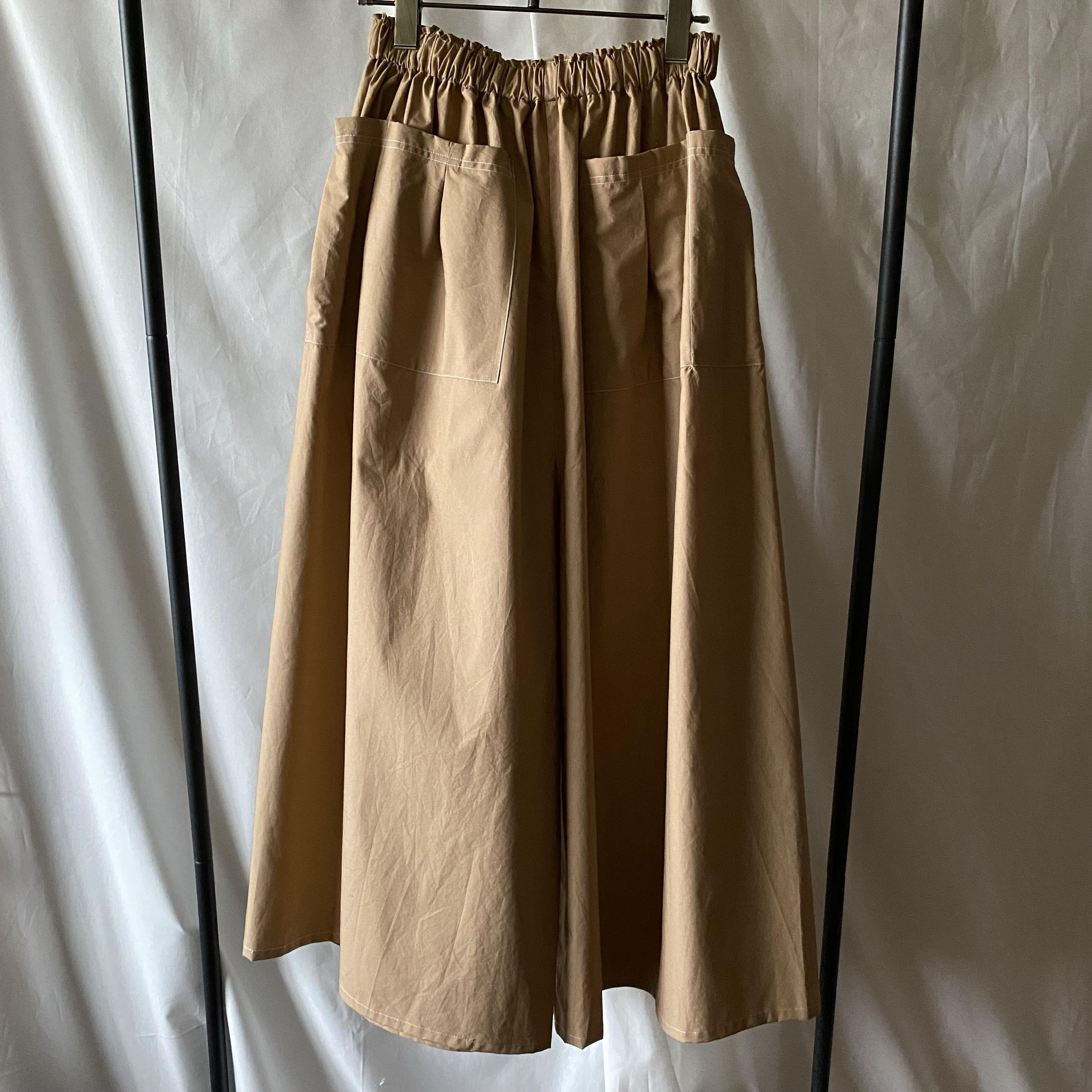 タイプライターパンツ/ベージュ/コットン/一点物