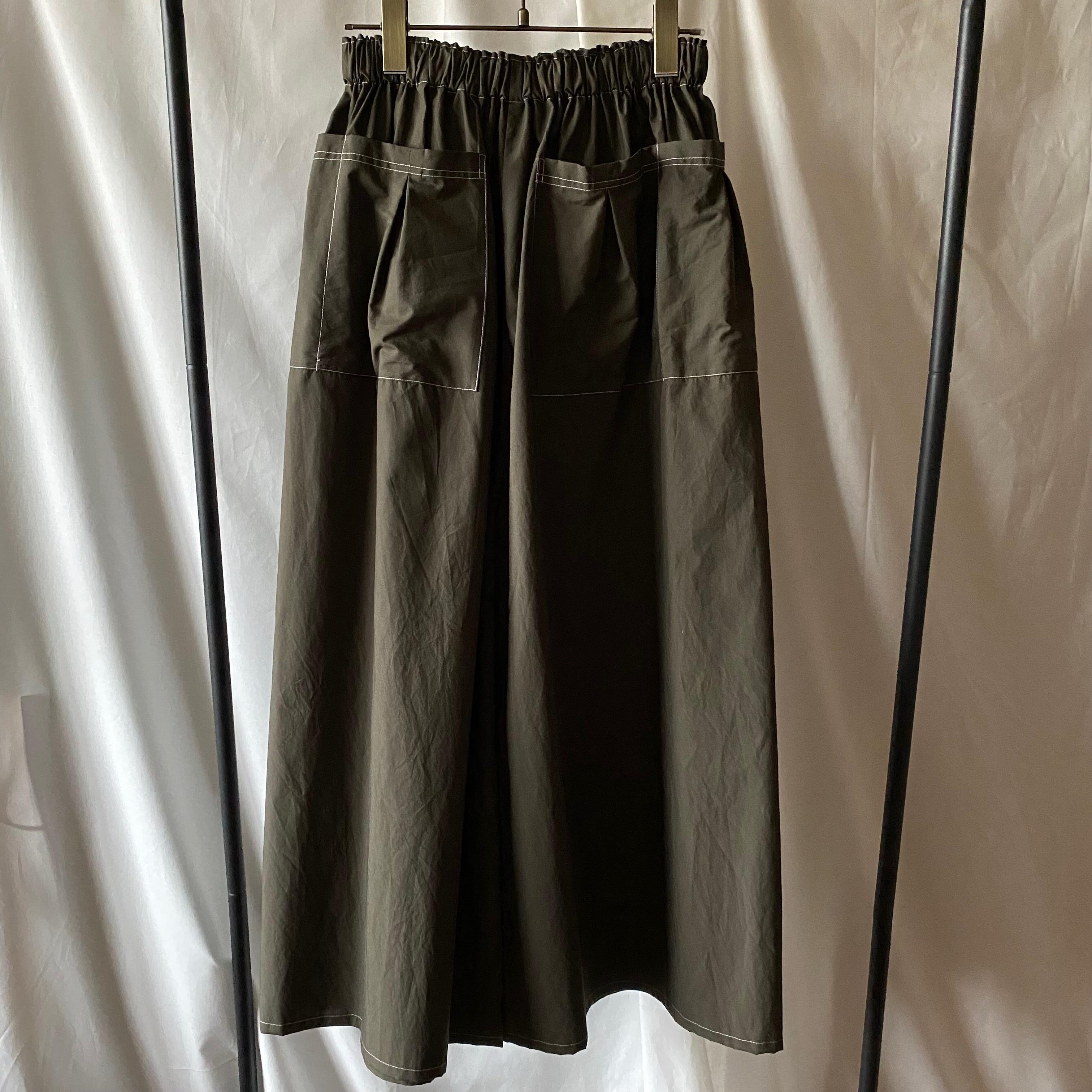 タイプライターパンツ/カーキ/コットン/一点物