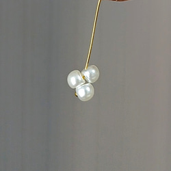 【120個】【6mm】 鈴丸　ビーズ　ドロップ　パールホワイト　アクセサリパーツ ハンドメイド　DIY AB004-4 5枚目の画像
