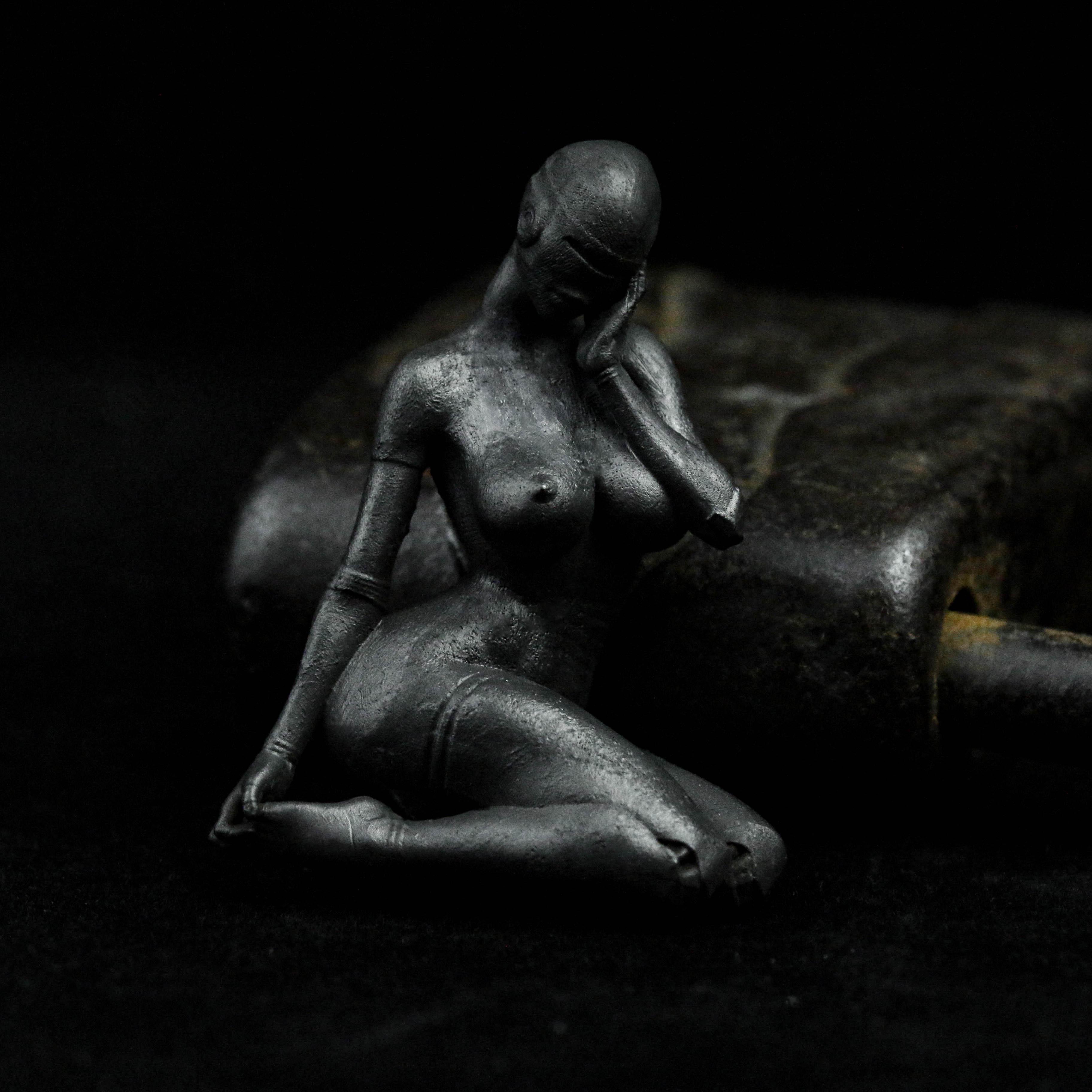 メカニカルジガールペンダントシルバーネックレス真鍮美術展展示会925スターリングシルバーオーナメントミイラヌードワインキ