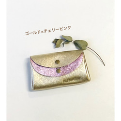 【ゴールド】ピッグスキンの小さなお財布　 8枚目の画像