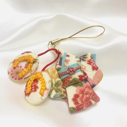 393　小さな着物　ミニチュア着物　ストラップ 393 小さな着物 ミニチュア着物 ストラップ