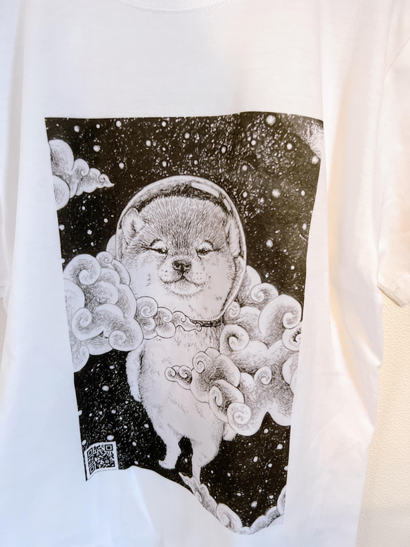 宇宙シバTシャツ　白　M 3枚目の画像