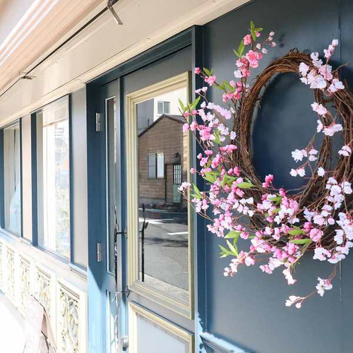 季節のリース 特大 桜のリース ディスプレイ 玄関 ウェルカムスペース