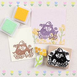 ☆春のはんこ☆寝ぼけたクマさん♪ はんこ・スタンプ ＊きんちゃんの