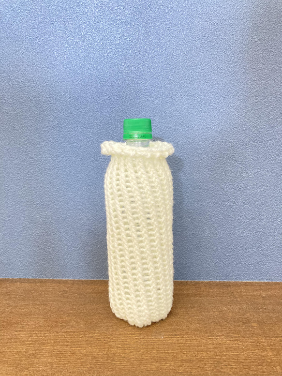 500㎖水筒＆ペットボトルカバー  クリーム色 1枚目の画像