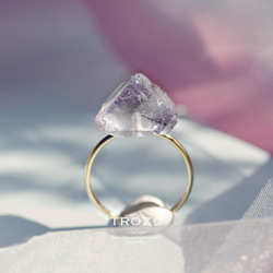 ruru⭐︎天然石 013 Sugar Flower Collection】 フローライト 鉱物原石リング