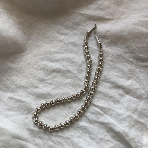 シルバーパールネックレス10mmナバホパール silver925