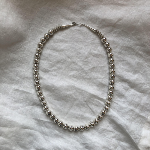シルバーパールネックレス10mmナバホパール silver925