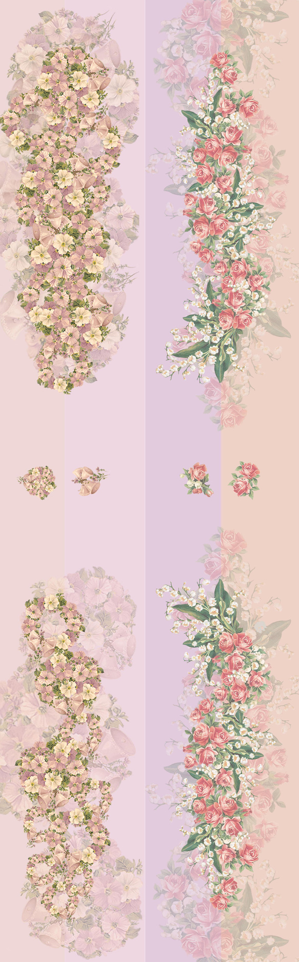 【薔薇とスズラン半襟】「ばらいろ」春のささやき(薄め) 4枚目の画像