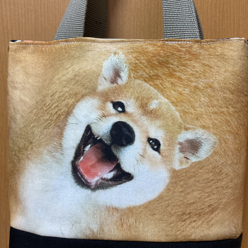 両面トートバック 柴犬 ハンドメイド トートバッグ