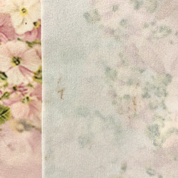 B品【スミレとベル半襟】「ラベンダー＆ミント」春のささやき(薄め)【裏面に擦れ痕あり】 6枚目の画像