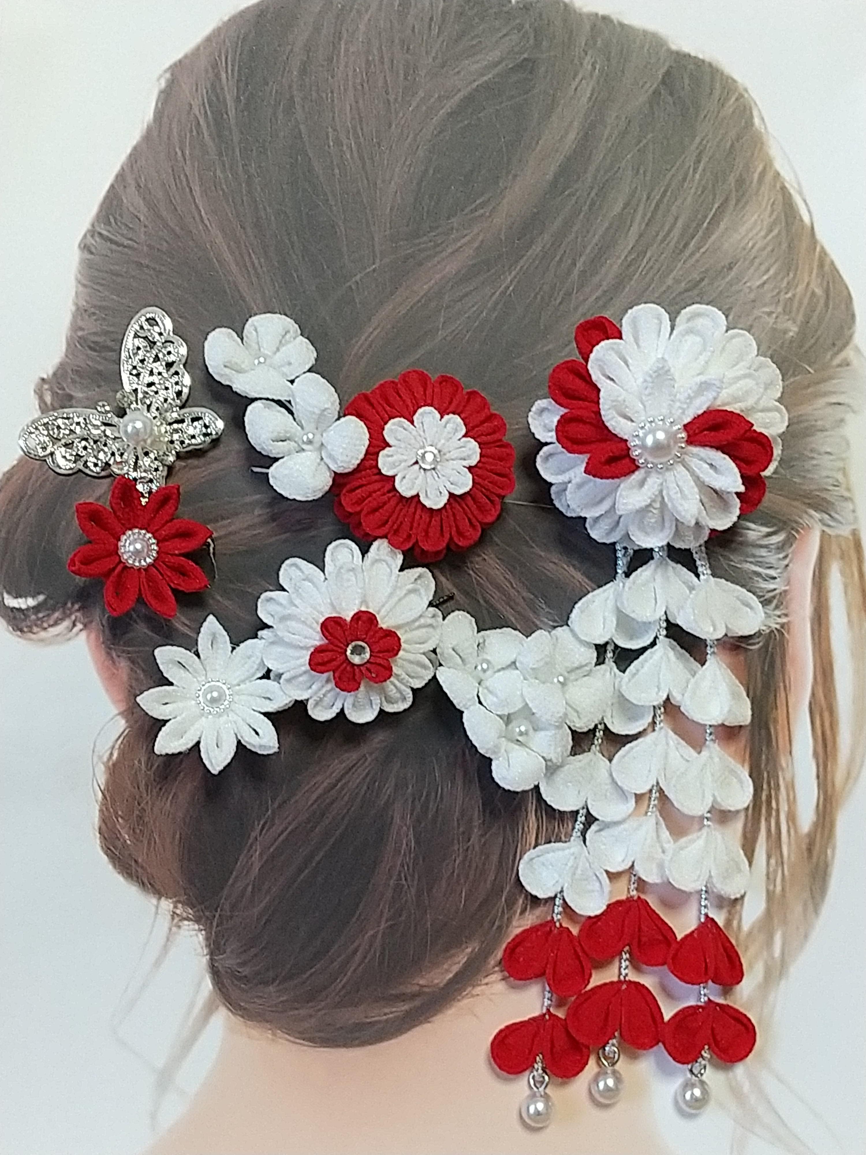 つまみ細工    成人式 卒業式 結婚式 ウェディング 袴 前撮り 髪飾り