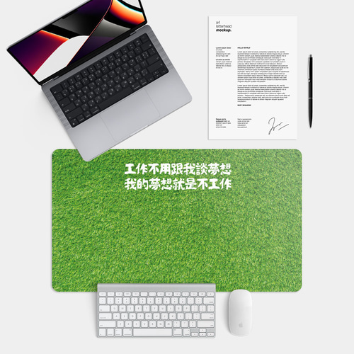 My Dream Green Turf Lサイズ マウスマット プレースマット My Dream Green Turf Lサイズ マウスマット プレースマット