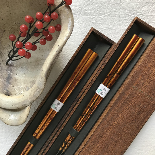 WABI SABI 【琥珀・夫婦セット】 箸・箸置き 箸屋MAN-E-MON 通販