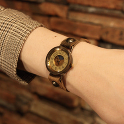 ◆SUN&MOON機能付　クォーツ式手作り腕時計◆RBQ-5026-SM 6枚目の画像