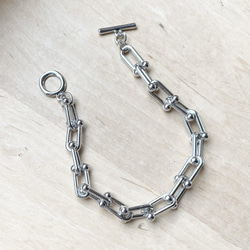 ◎金属アレルギー対応◎ 錆びにくい　サージカルステンレス　マンテルチェーンブレスレット　シルバーブレスレット　316L 10枚目の画像