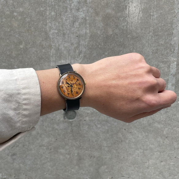 『漢字』クォーツ式手作り腕時計　◆LBQ-3041-SMPL 4枚目の画像