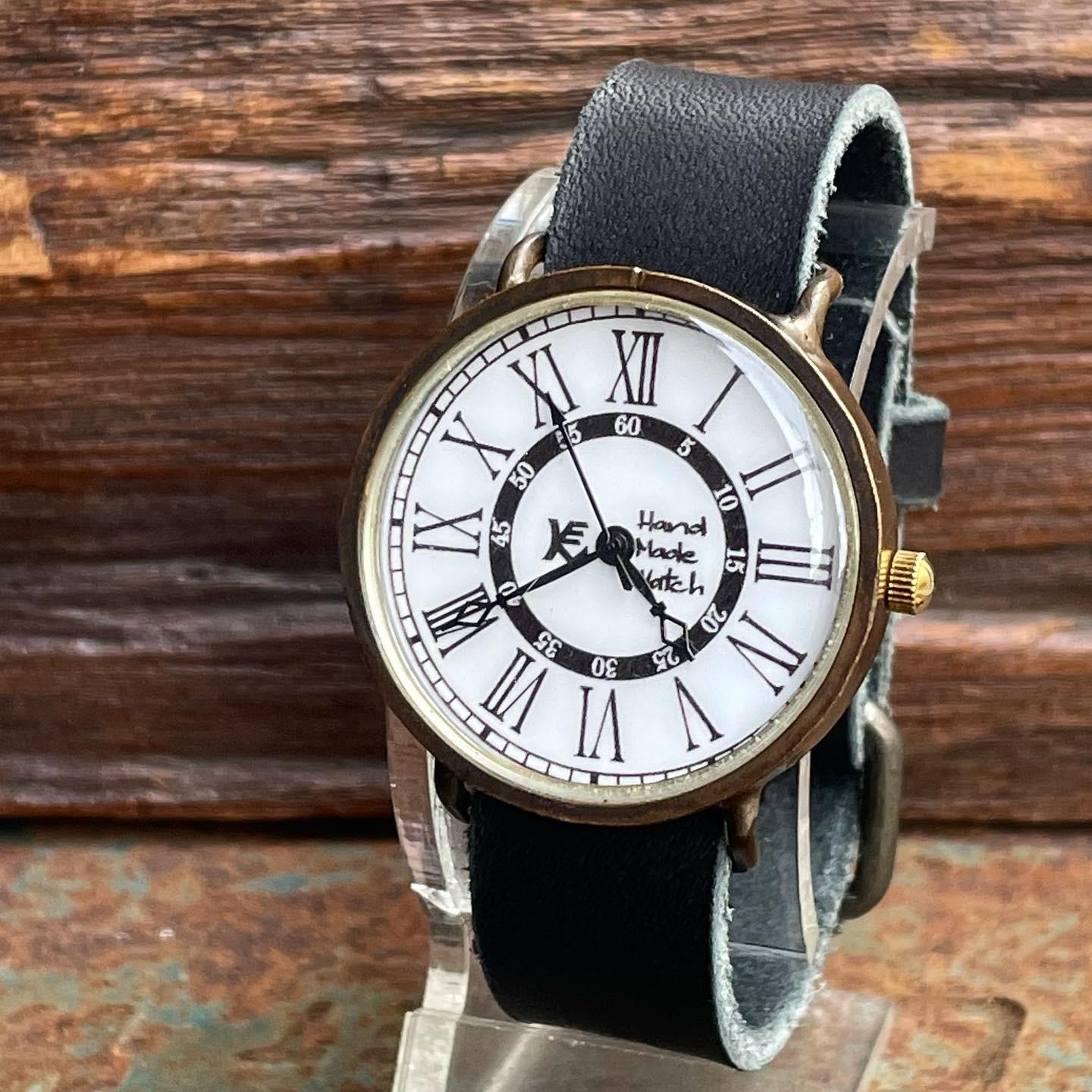 ◆真鍮製　クォーツ式手作り腕時計　◆LBQ-3044-SMPL