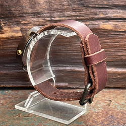 ◆真鍮製　クォーツ式手作り腕時計　◆LBQ-3049-SMPL 3枚目の画像