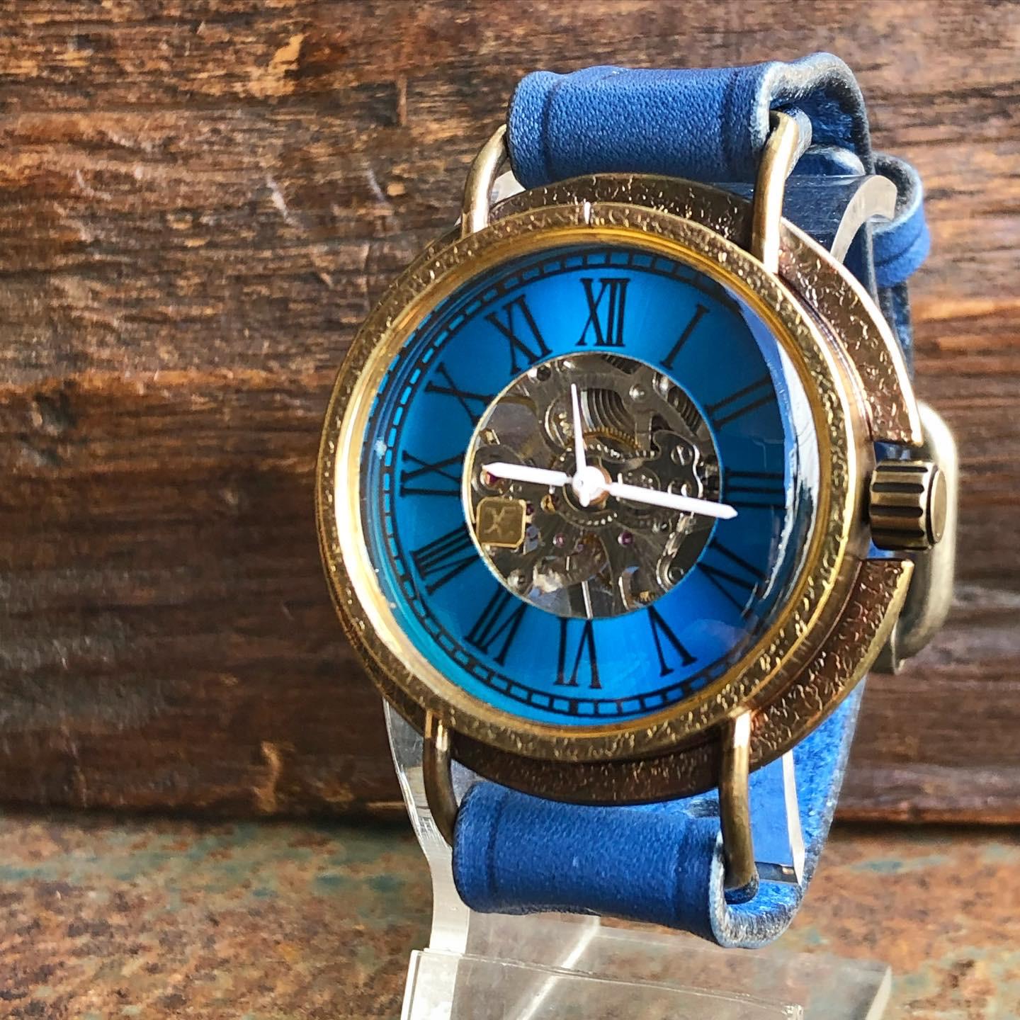 ◆真鍮製　手巻式手作り腕時計◆ LBM-2026-CSB