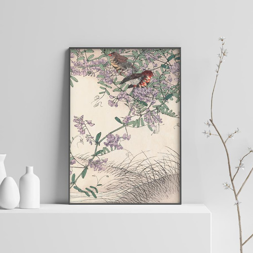 花柄アクリル絵画 藤の花 藤 藤の絵 藤柄 テクスチャーアート