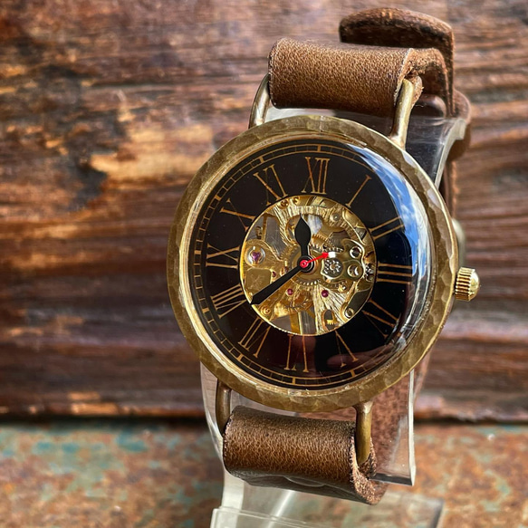 ◆真鍮製　手巻式手作り腕時計◆ LBM-2020 1枚目の画像