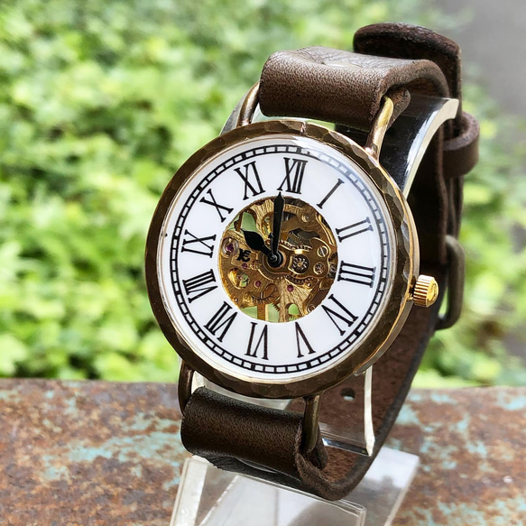 ◆真鍮製　手巻式手作り腕時計◆ LBM-2029 1枚目の画像