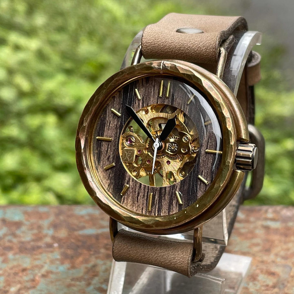 ◆真鍮製　手巻式手作り腕時計◆ LBM-2030 5枚目の画像