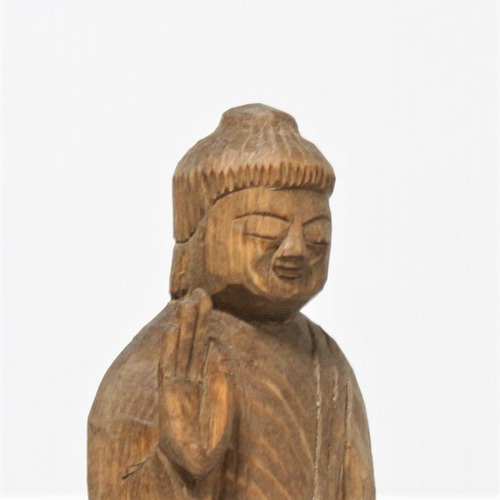 阿弥陀如来坐像(15cm an6423)仏像 円空仏 摸刻 木彫 受注製作：阿弥陀如来坐像(15cm)仏像 円空仏 摸刻 木彫（納期14