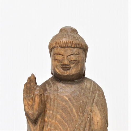 受注製作：阿弥陀如来立像 (25cm) 仏像 円空仏 摸刻 木彫（納期