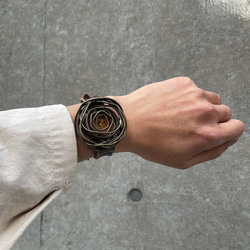 ◆真鍮製　クォーツ式手作り腕時計◆　OBQ-8010 4枚目の画像