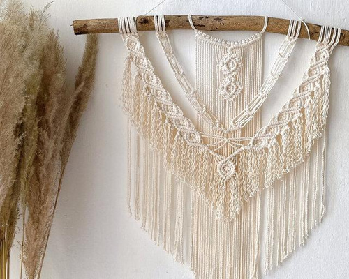 セール 50% マクラメ タペストリー ウォールデコ インテリア 壁掛け