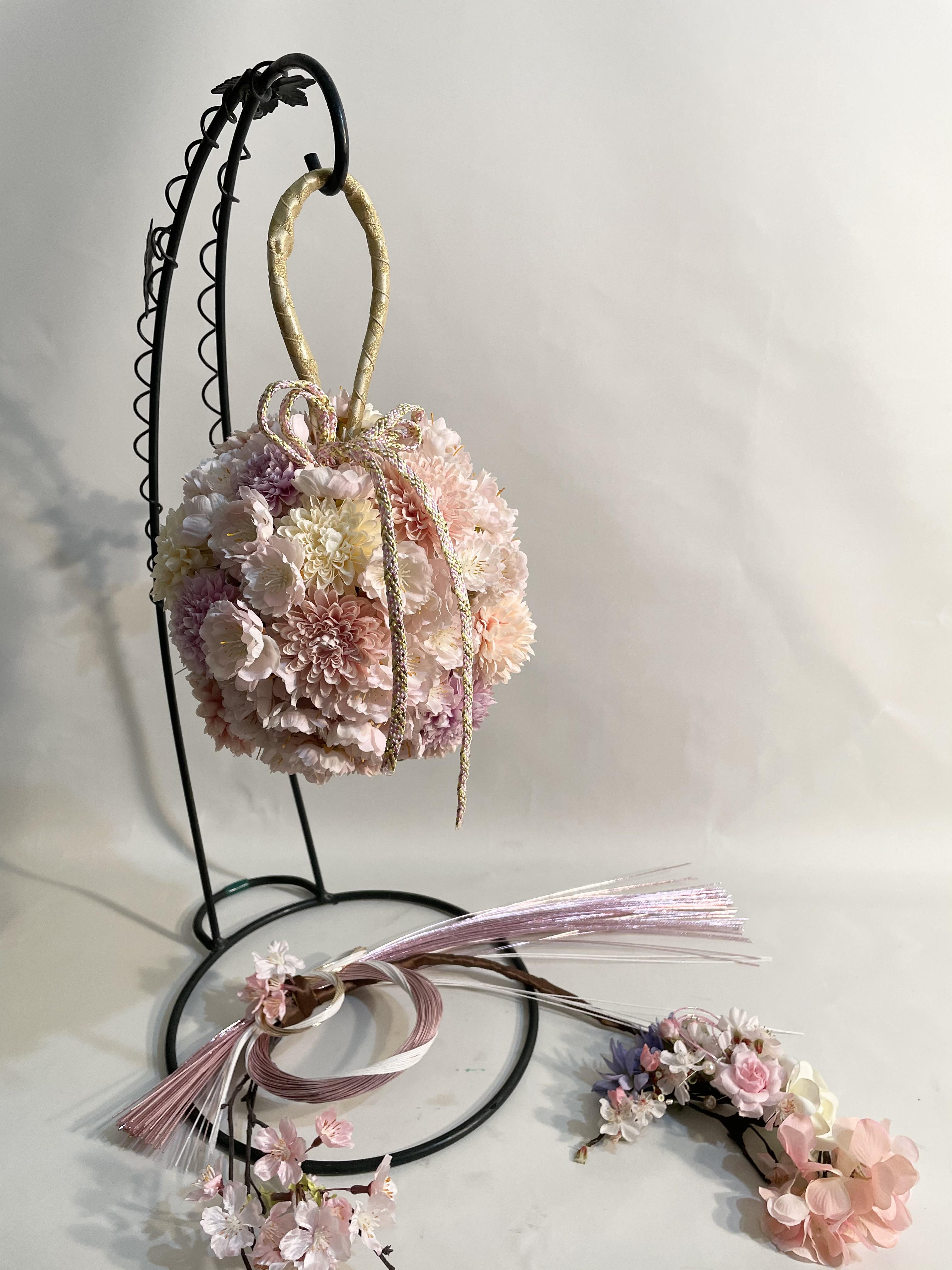 【一点物】和装×桜×ブーケ